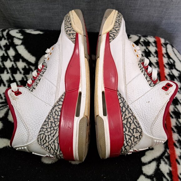%Size 8 Men Jordan Air Jordan 3 Retro Cardinal Red Mid Top / AJ 1